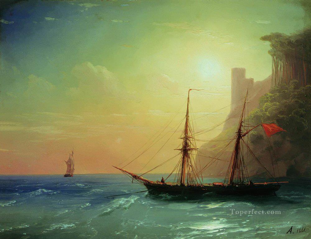 costa del mar 1861 Romántico Ivan Aivazovsky ruso Pintura al óleo